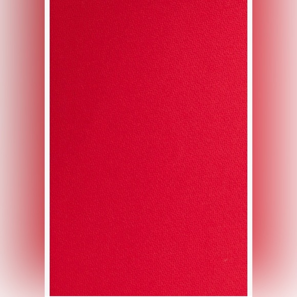 NWT $1990 Carolina Herrera Ruffle Neck Sleeveless Crepe Pencil Dress, CRIMSON! - Picture 6 of 6